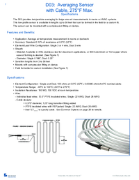 Thumbnail of document Data Sheet - D03 Averaging Sensor